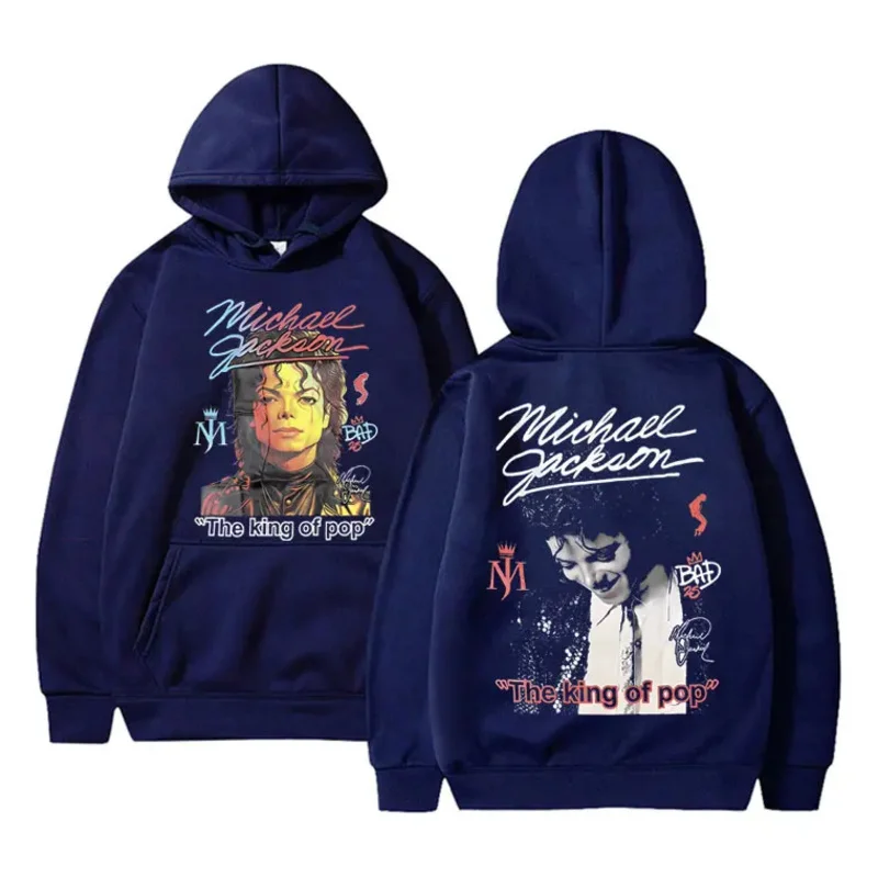 Classic Vintage Michael Jackson Graphics Hoodie Men Women Hip Hop Punk Rock Sweatshirt Male Gothic Harajuku Oversized Hoodies