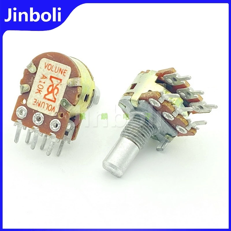 1 قطعة 16 نوع A10K 6 دبابيس المزدوج مكبر الصوت حجم الصوت الجهد A103 D رمح طول 15 مللي متر