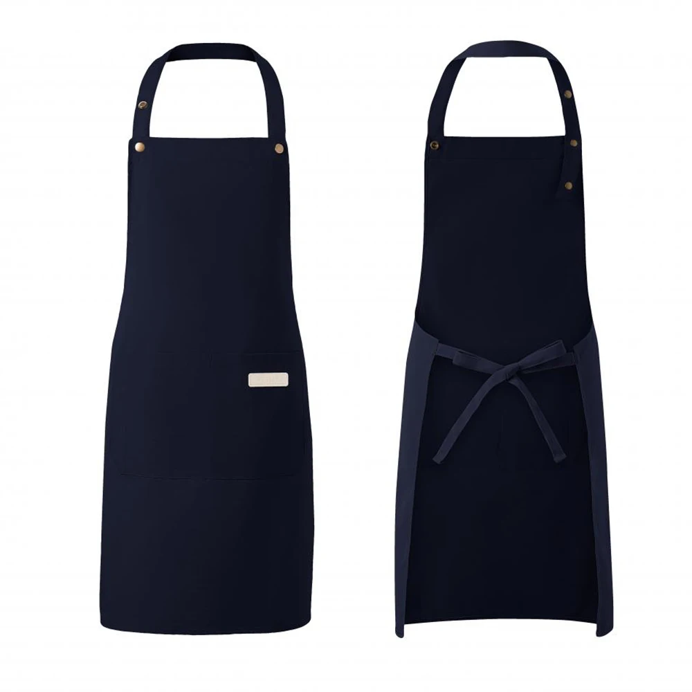 Custom Logo Apron Kitchen Workwear Men Women Waterproof Mandiles Coffee Sushi Noodle Pho Restaurant Chef Waiter Bibs Free Print