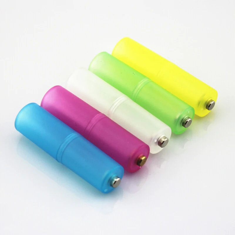 1PC Pink/Blue/Yellow AAA To AA Size Battery Case Switcher Convenient Converter Adapter Holder DIY Accessories