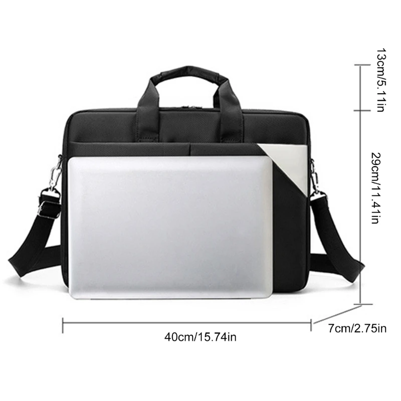 Practical Oxford Cloth Laptop Sleeve With Handle Shoulder Bag Adjustable Strap Handbag Fits Up To 15 Inch Notebooks