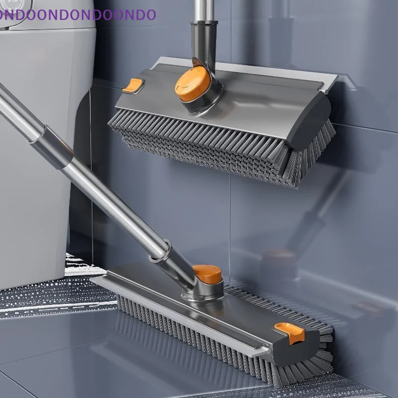 3 In 1 Long Handle Floor Cleaning Brush Set Heavy Duty Hard Bristles Scrubber For Shower Bathroom Deck Garage Kitchen