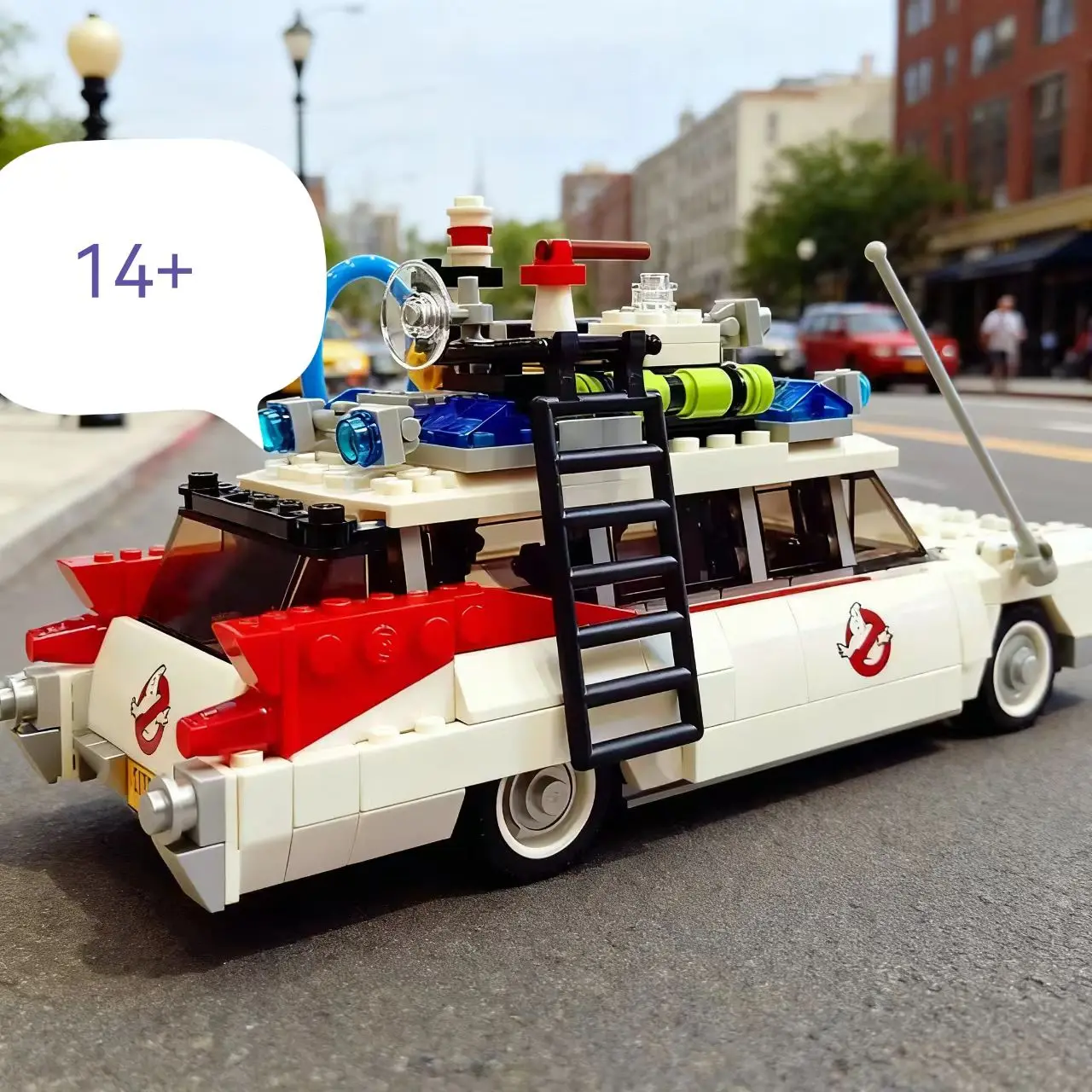 

Совместимый с MOC конструктор 21108 «Призрачные охотники» Ecto-1: Модель автомобиля из фильма, креативные гоночные машинки, игрушки для сборки, модель для детей, подарки для мальчиков