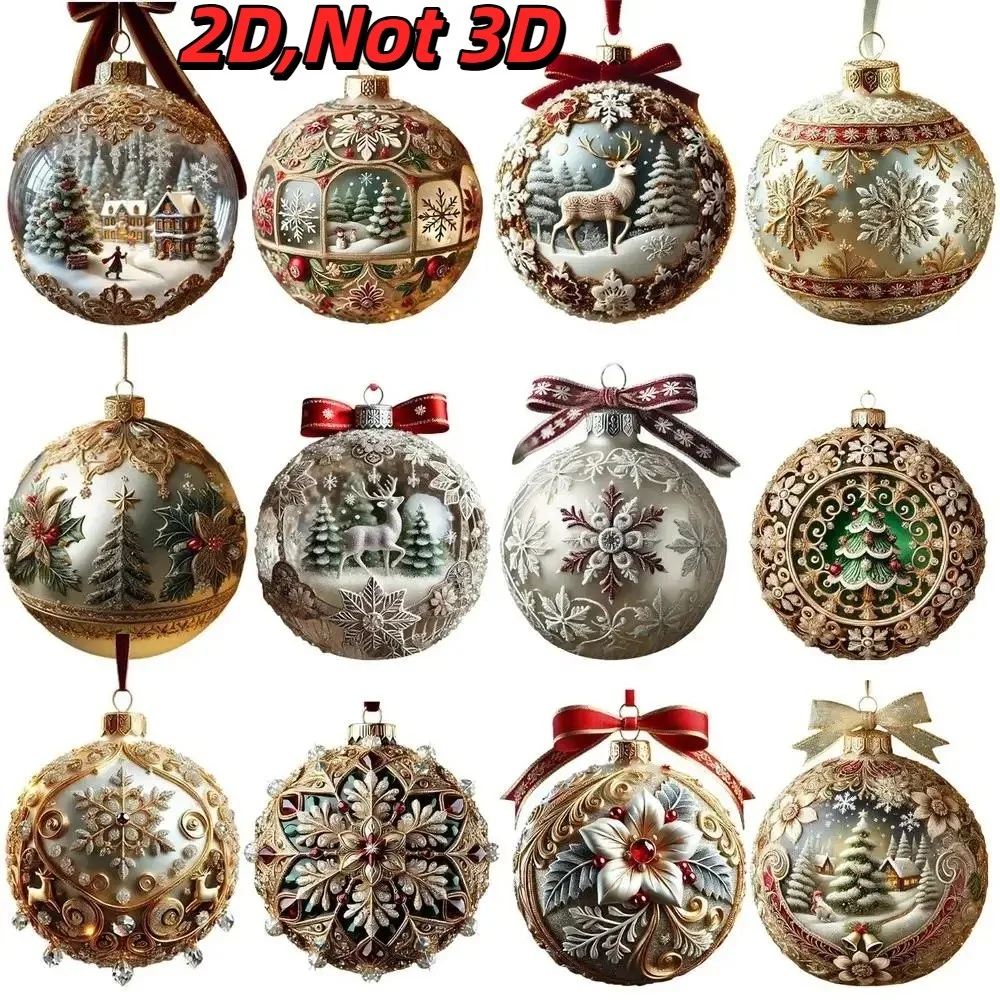 Fairy Tale Planet Christmas Tree Decoration Acrylic Flat Multifunction Christmas Character Pendant Decorative Durable Material