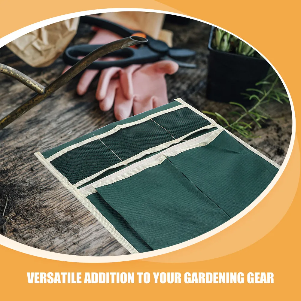 2Pcs Garden Apron Kneeler Combo with Tool Pouch Wide Application Gardening Tool Organizer Bag for Harvesting Planting Weeding