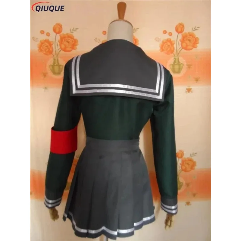 

qq45Super Danganronpa 2 Peko Pekoyama Косплей Костюм Парик Очки Женское Платье Для Девочек Костюм Матроса JK Школьная Униформа На Заказ