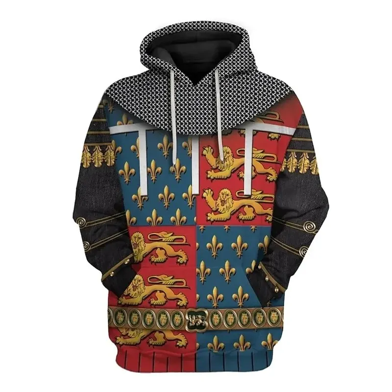 Napoleon Hoodie 3D Print Grandee Medieval General Cosplay Hoodies Man Vintage Sweatshirts For Men Costume Hooded Pullovers Tops