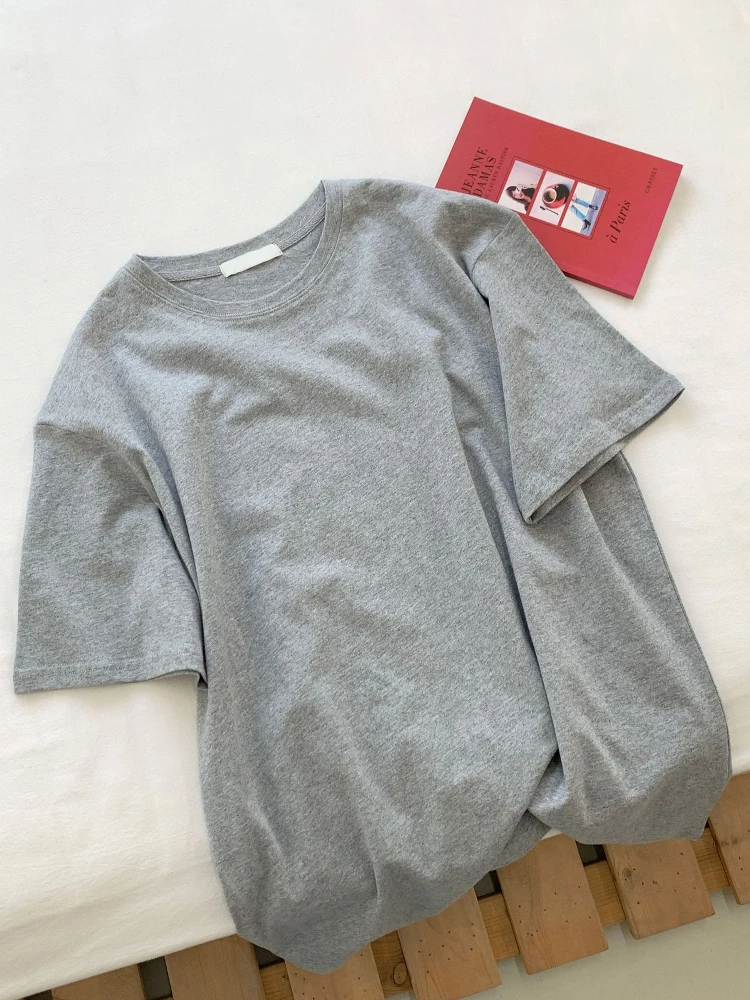 

Smoothmood Women's Casual Loose ort Sve T-irt Spring New Sle Layering Inner Wear Korean Sle Cotton Summer Thin