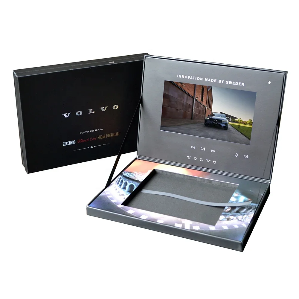 Custom Handmade Luxury 7 Inch LCD Screen Gift Video Box for Business Car Advertising Marketing Invitation