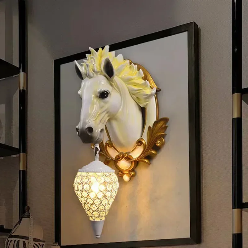 

DORIAN Contemporary Horsehead Wall Lamp Personalized And Creative Living Room Bedroom Hallway Aisle Decoration Lightation Light