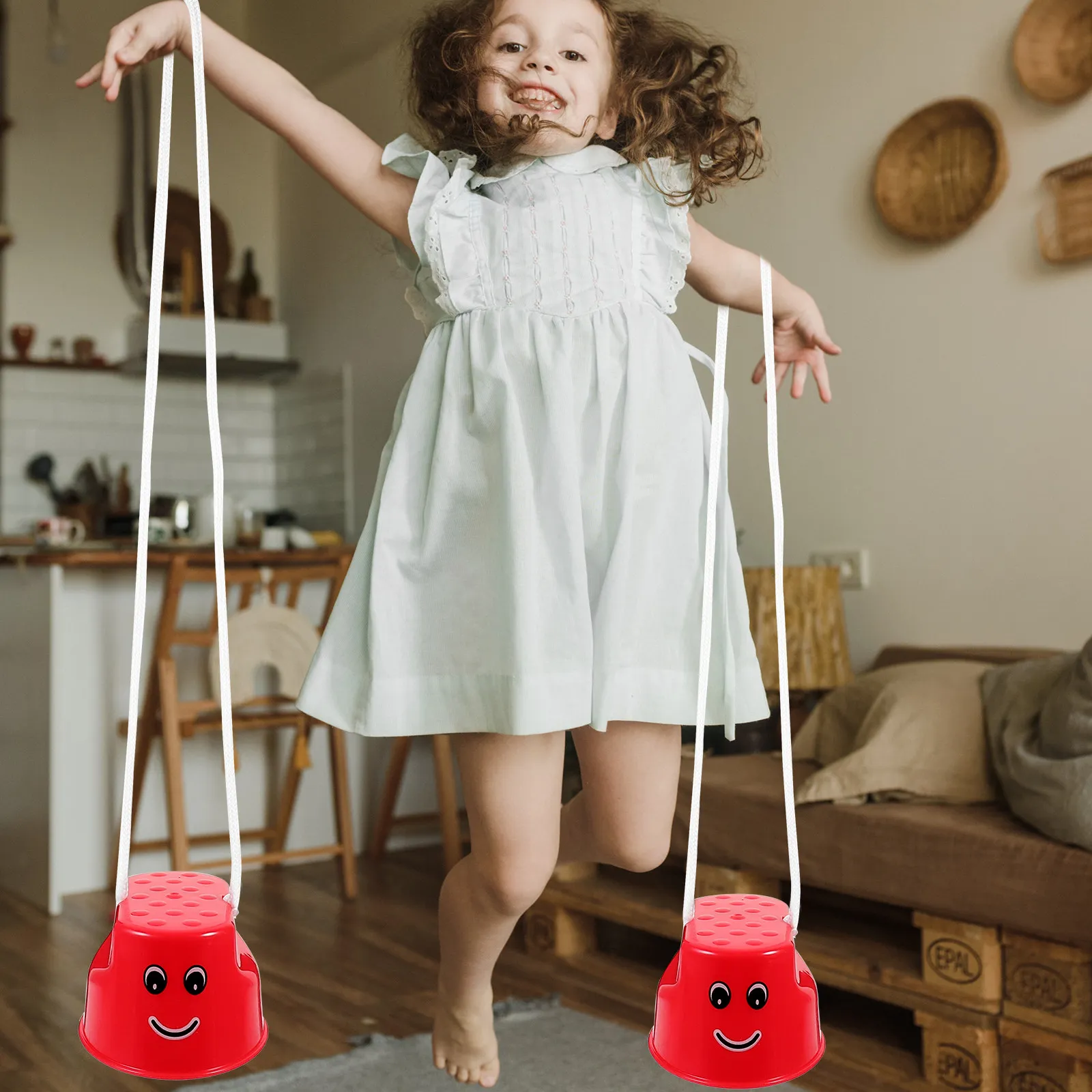 

Набор из 4 ходунков для детей: прочные пластиковые ходули для развития равновесия, игрушка-степпер для малышей, для игр на улице с родителями