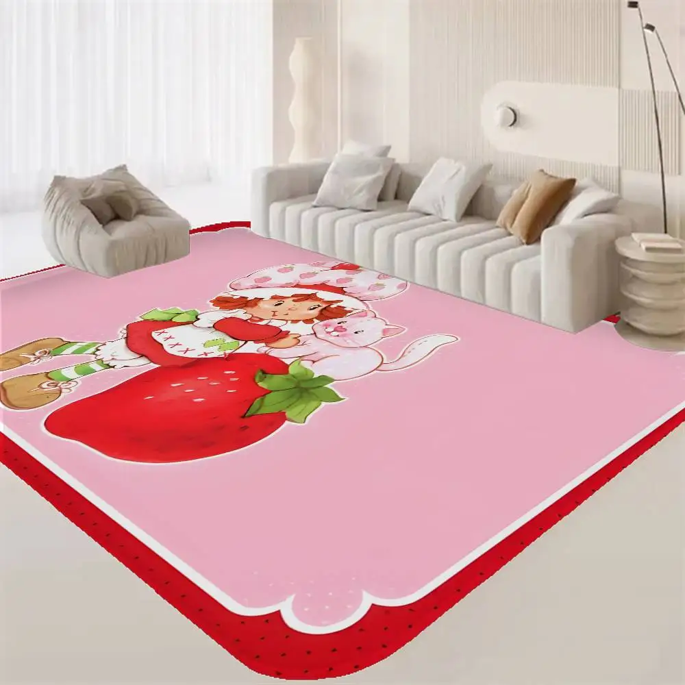 Classic Animation S-Strawberry S-Shortcake  Bathroom Mat Anti-slip Absorb Water Long Strip Cushion Bedroon Mat Welcome Doormat