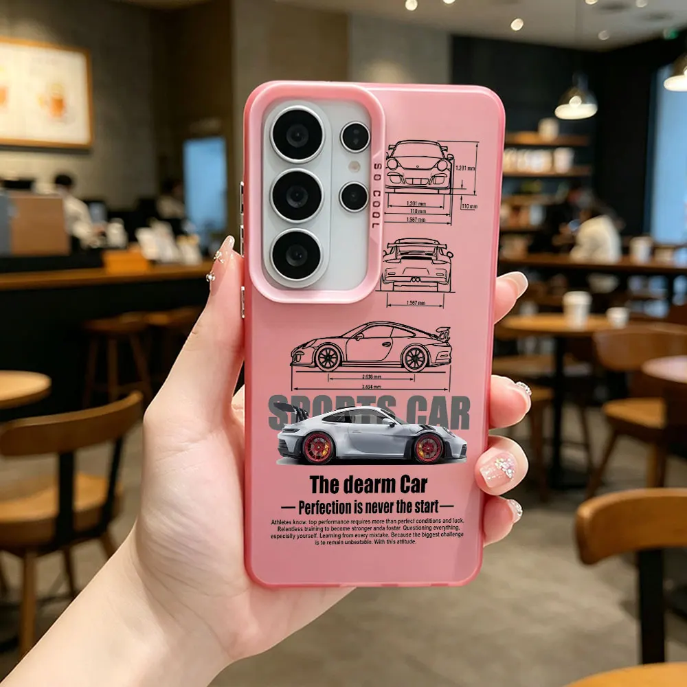 Sports Car Pattern Design IMD Phone Case For Samsung Galaxy S26 S25 S24 S23 S22 S21 S20 Ultra Plus Edge FE 2022 5G Back Cover view 4