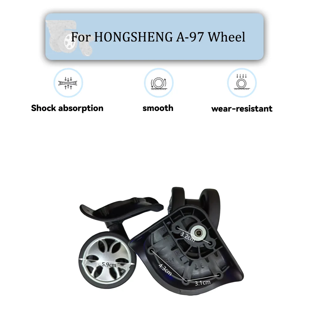 

For HONGSHENG A-97 Universal Wheel Replacement Suitcase Silent Smooth Convenient Shock Absorbing Rotating Accessories Wheels