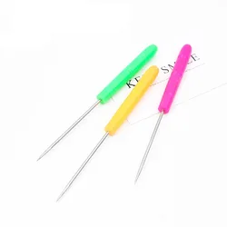 3PCS Plastic Handle Sewing Awl For DIY Craft Repairing Canvas Leather Sewing Awl Tool Punch Mending Shoes Awl Kit Hand Stitching