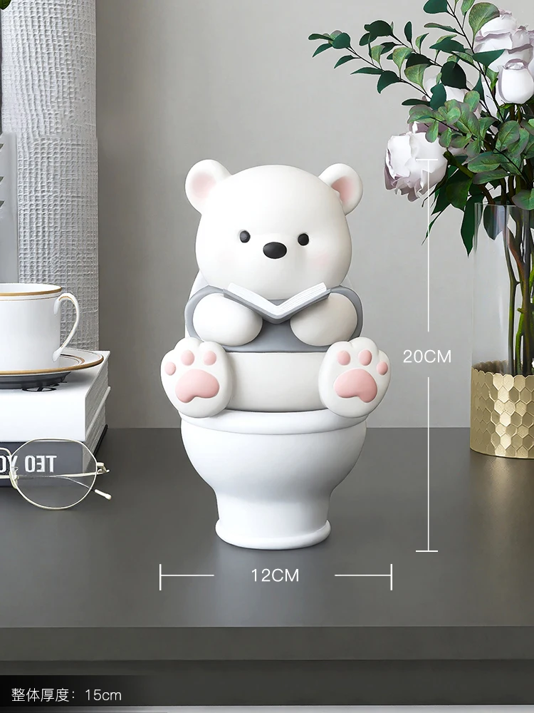 Home Decoration Little Bear Sculpture,Room Decor Desktop Ornaments Small Statue,Indoor Home Accessories Figurines,Birthday Gift