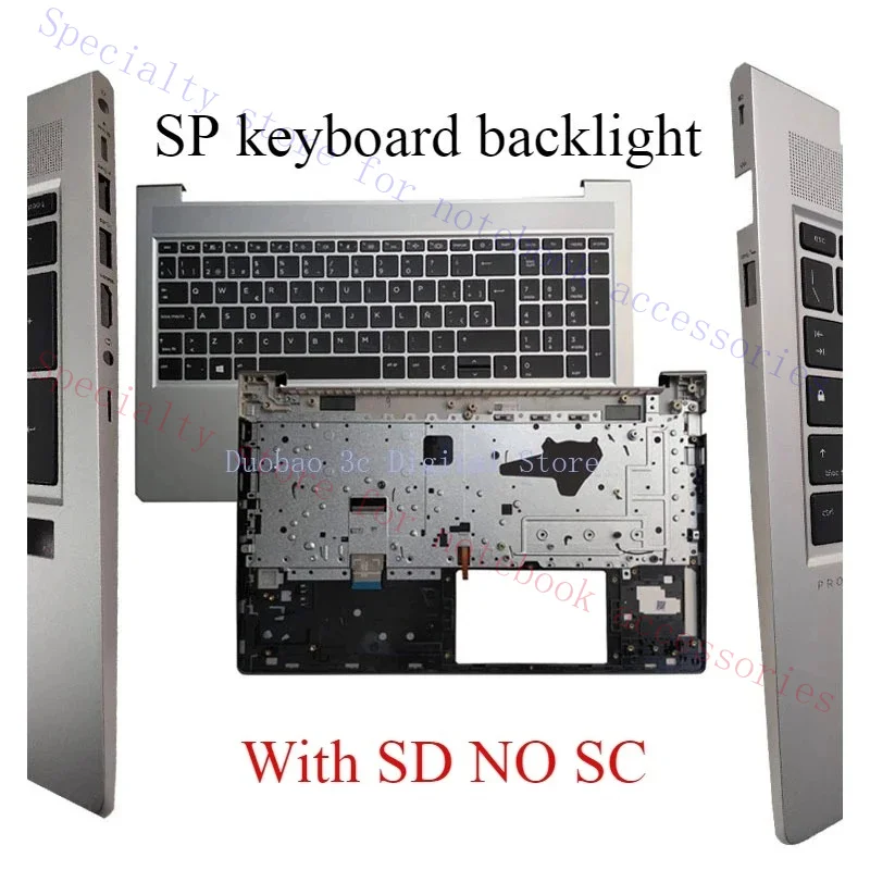 New SP UK LA GR US Laptop Palm Pad Keyboard For HP Probook 450 G9 455 G9 450 G8 455 G8 Host Cover Keyboard N01933/N01934-001