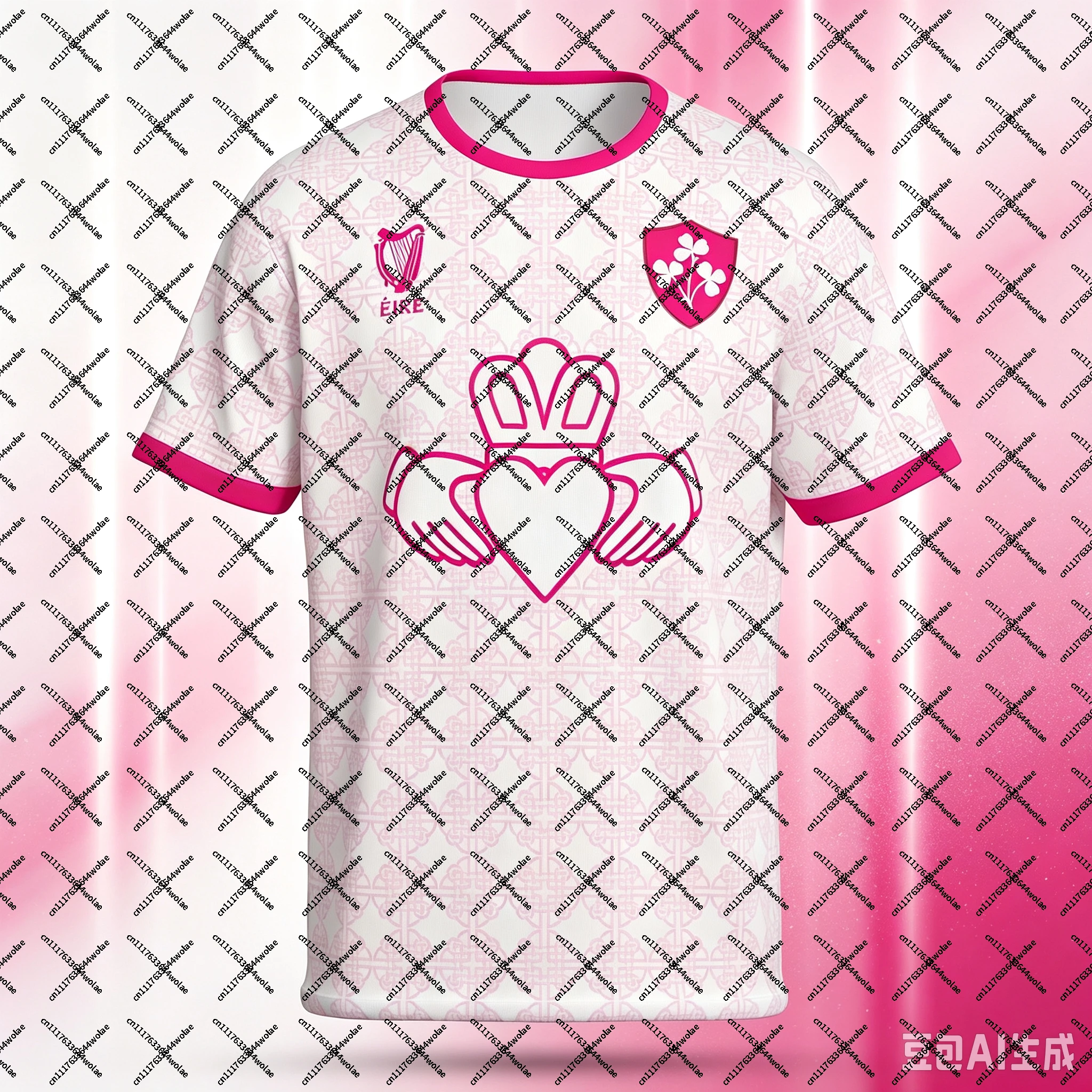 2026 Summer New Ireland Football Jersey Family Matching T-shirt Suitable for Daily and Training Wear Tops Tees