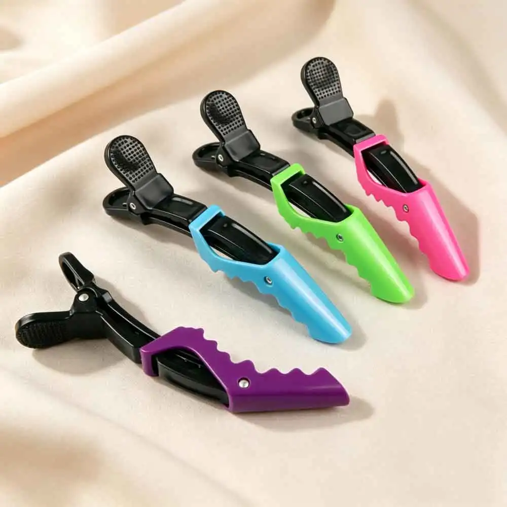 6Pcs Hairdresser Alligator Clips Sectioning Barrettes Barber Hair Styling Non Slip Styling Tools Pro Salon DIY Accessories
