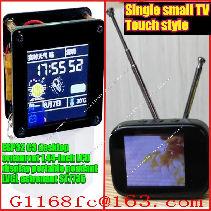 Color Touch Screen Miniature Retro TV Model Custom Video Content Simulation TV for Kitchen Home Art Decor