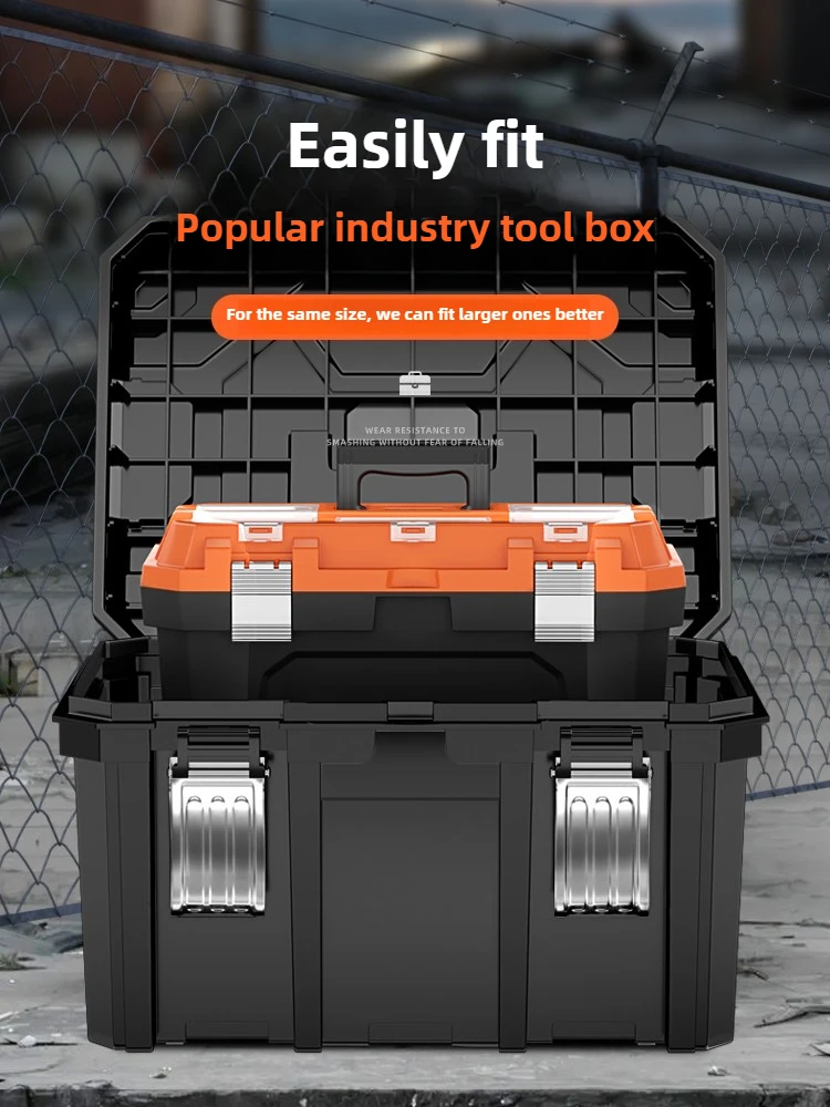Multifunctional electric hardware tool storage box stacking woodworking toolbox