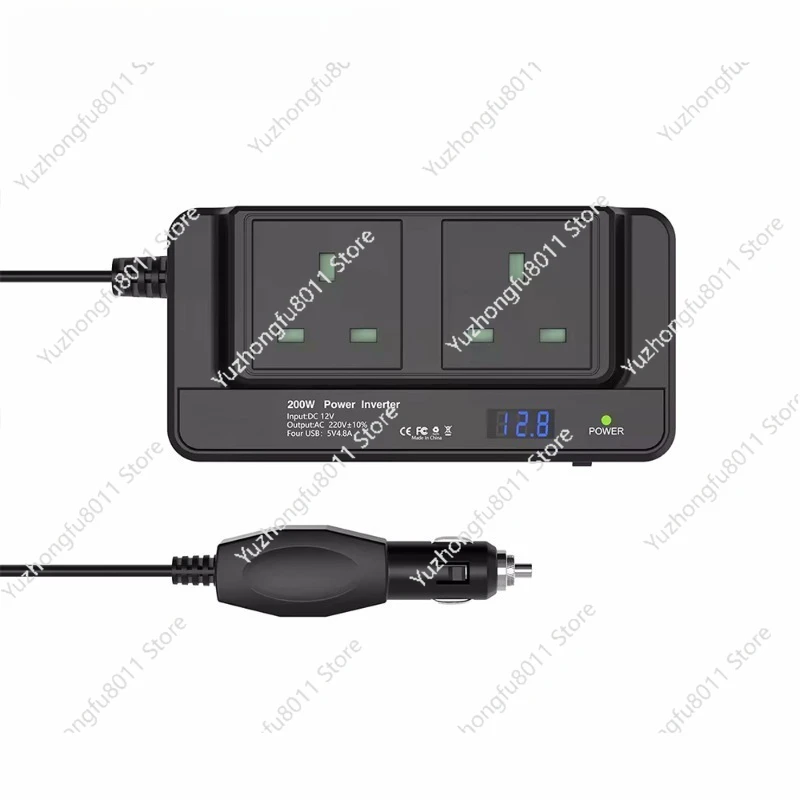 

200W Multi-function Car Inverter 12v To 220v Inverter Power Converter Universal Socket