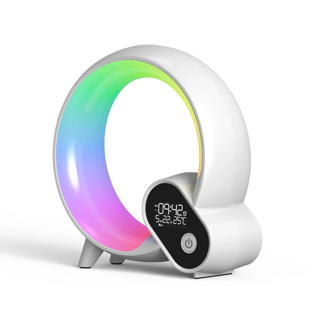 2023 New Gift App Control Wake-Up Light With White Noise Digital Sunrise Wake Up Light  Clock Device