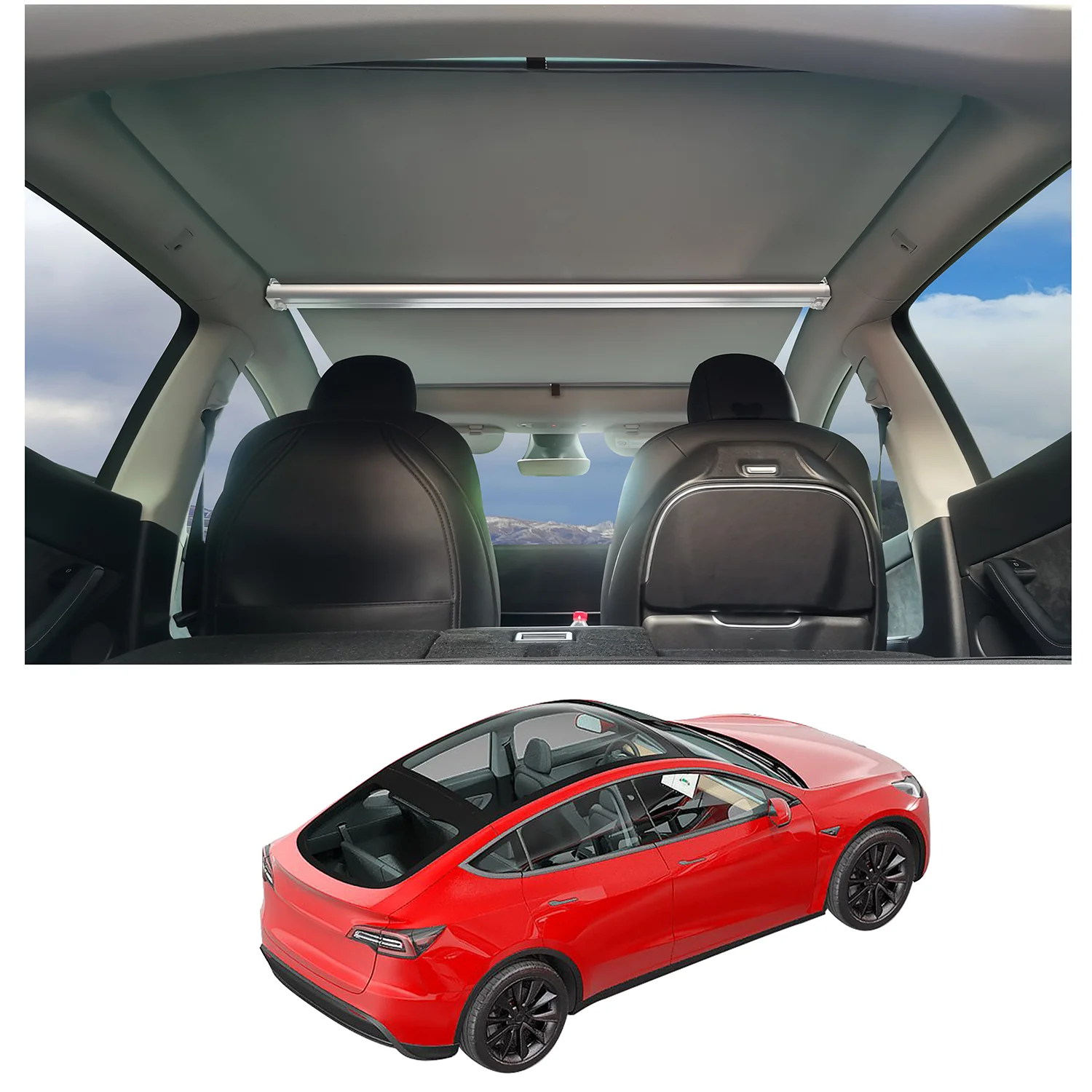 

Retractable Tesla Model Y Sun Visor Roller Type Model Y Sun Visor Tesla Model Y Sun Visor