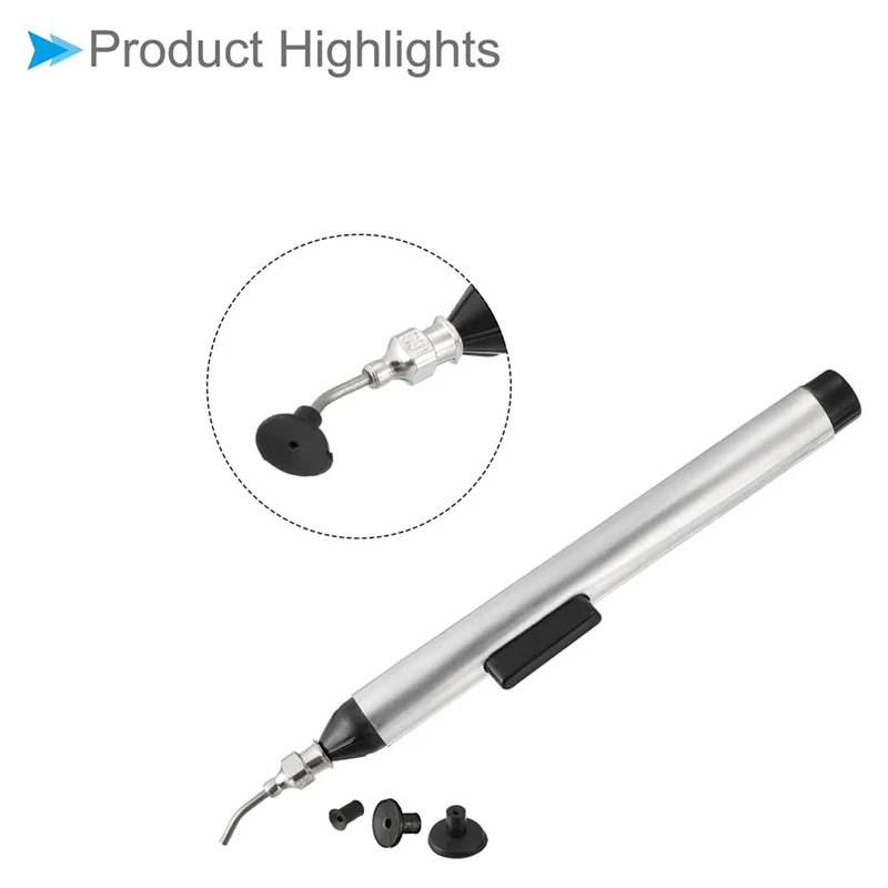 

AS59 Manual Tool For Length IC Pickup Vacuum Suction Pen,150Mm With 3 Suction Pads For Small Electronic Components