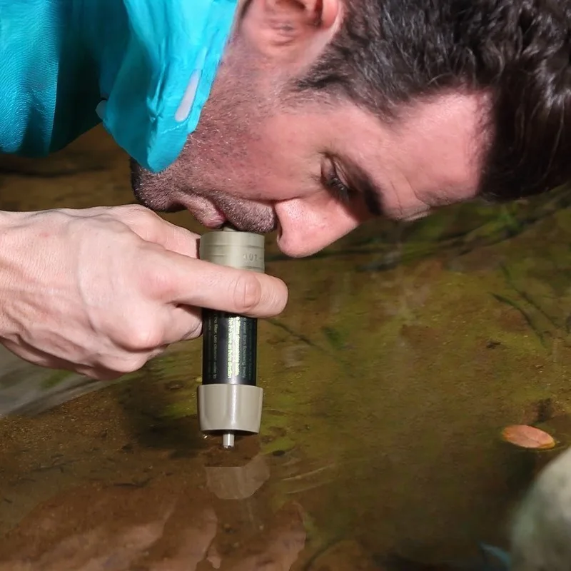 L630 Portable Water Filter Straw,0.1μm Filtration Gravity Water Bag for Camping Emergency Survival