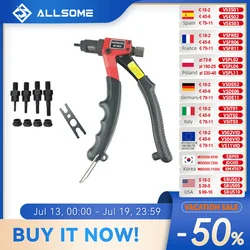 ALLSOME BT-603 Manuelle Riveter Gun Hand Niet Werkzeug Kit Niet Mutter Einstellung Werkzeug Mutter Setter M3/M4/M5/M6