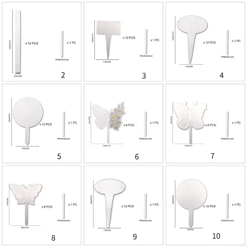 Kx4b 6/12pcs nhãn hiệu thực vật đánh dấu thực vật nhãn hiệu vườn Nhãn vườn ươm