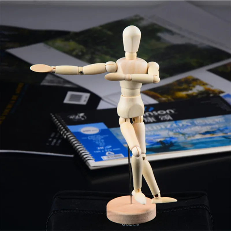 Drawing Sketch Mannequin Model Movable Limbs Wooden Hand Body Action Toys Figures Home Decor Artist Models Jointed Doll Gifts