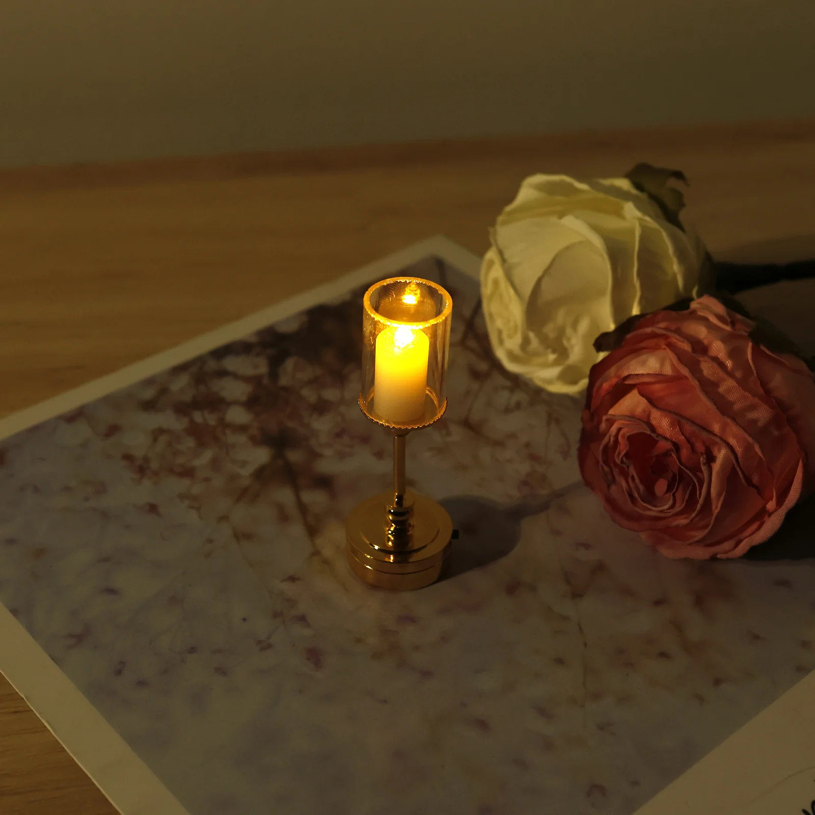 1:12 maison de poupée Miniature lumière LED Simulation éclairage meubles modèle à piles lampe Miniature maison de poupée accessoires