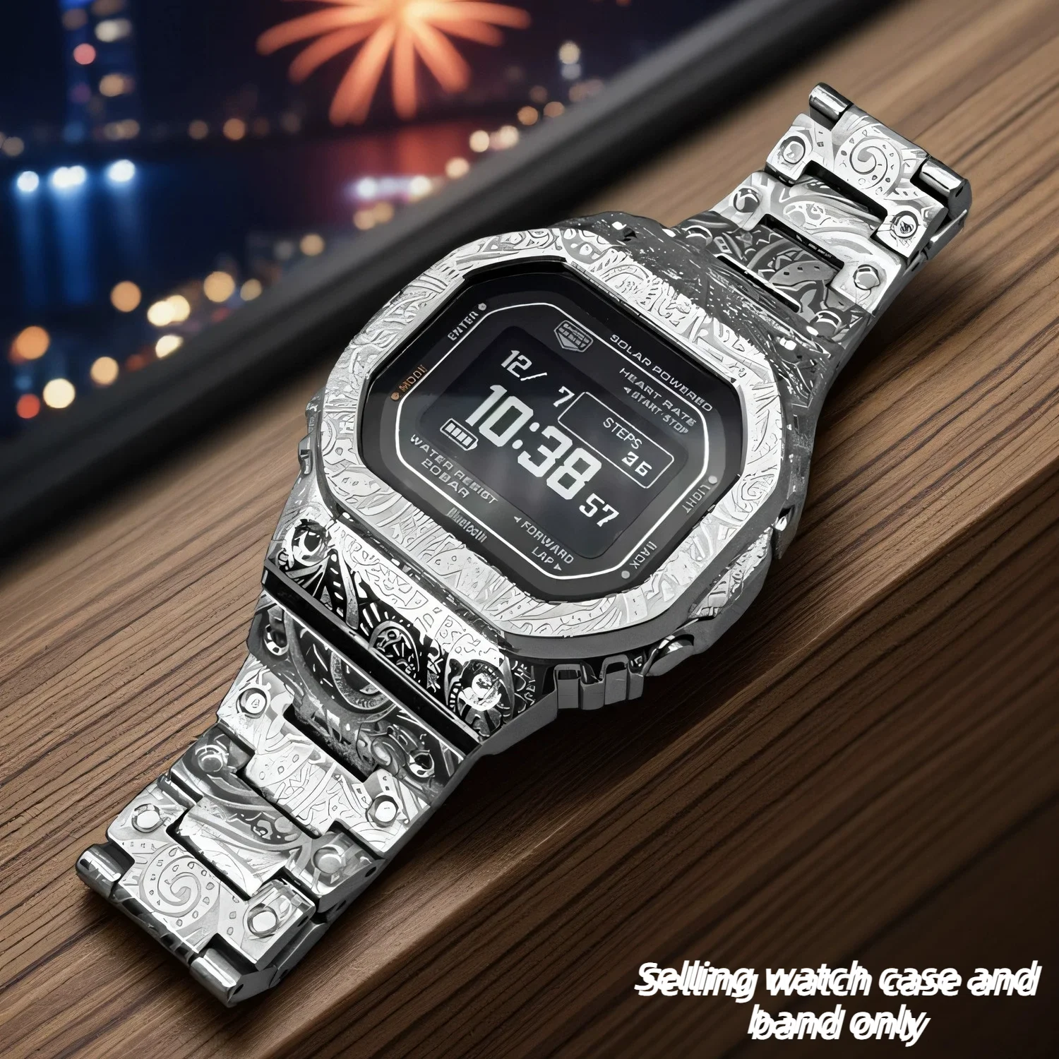 

Винтажный комплект модов с гравировкой для Casio DW-H5600 DW H5600, модификация, металлический корпус из нержавеющей стали + ремешок для часов, мужские аксессуары