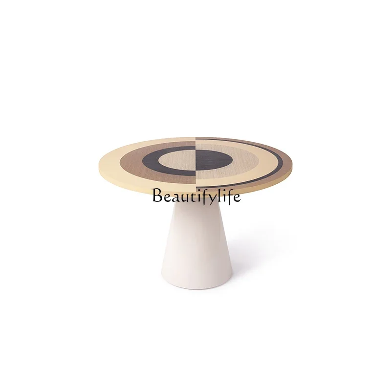

10*Simple postmodern dining table art designer round bullseye Nordic creative home living room dining table