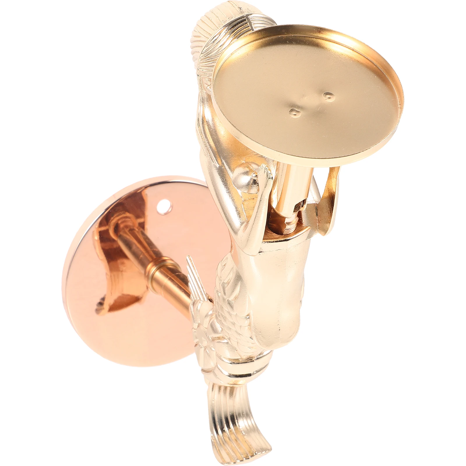 

Wall Mounted Stand Metal Mermaid Shaped Decorative Hallway Candlestick Wall Sconce Candlestick Holder