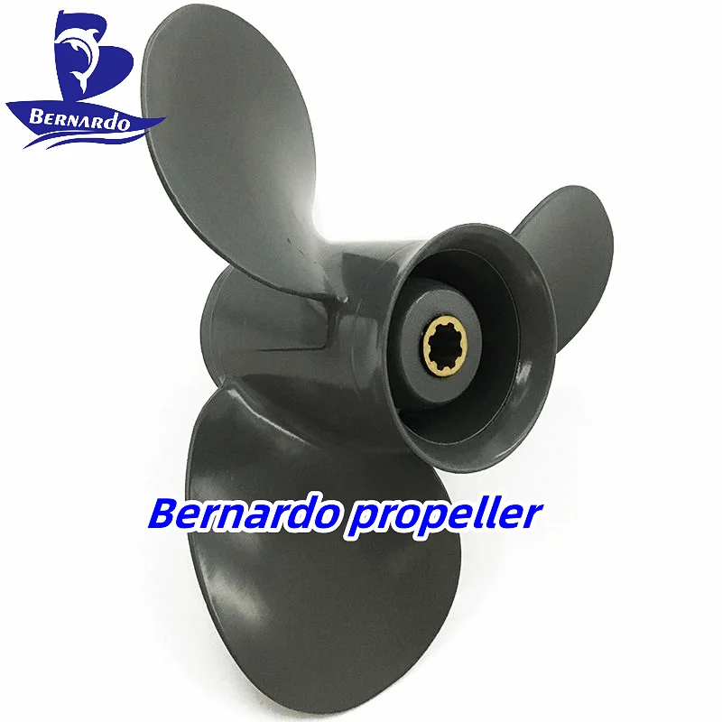 Bernardo Boat Propeller 9 1/4X8 Fit Honda Outboard Engine 8 9.9 15 20 HP Motor Aluminum Alloy Screw 3 Blade 8 Tooth Spline RH