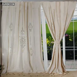 Handmade Cotton Cortina Crochet Lace Curtain Flower Curtain Solid Color Kitchen Curtain Blinds Shower Curtain for Decor