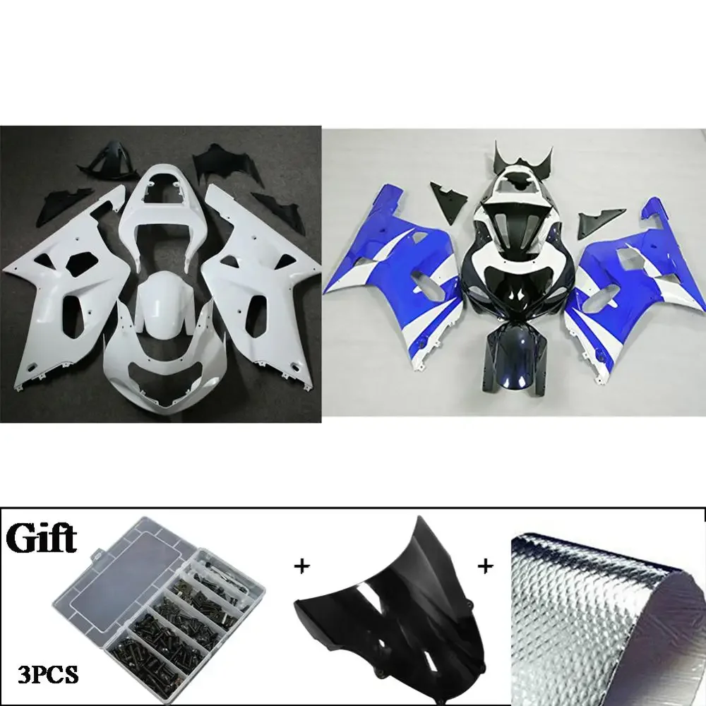 ABS Injection Fairing Kit Body Work For Suzuki GSXR600 GSX-R 750 2001 2002 2003 K1