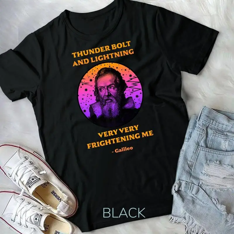 Thunderbolt and Lightning Galileo Meme Science Astronomy Premium Unisex T shirt