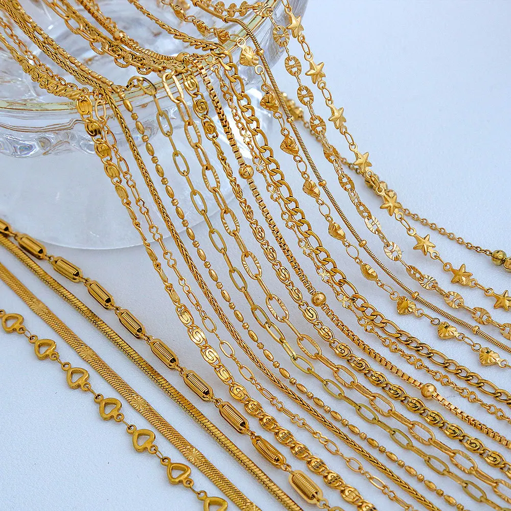 

Minimalist Removable DIY Charms Plated gold｜multi type Office-to-Date Festival Layering chain Customizable Jewelry