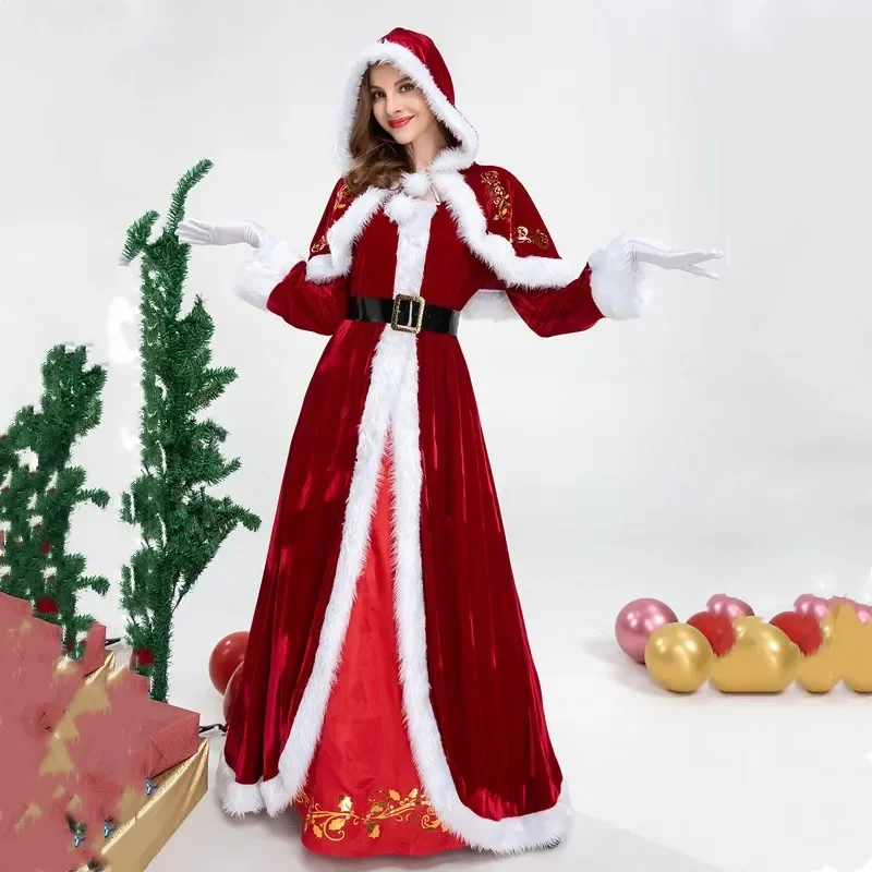 

Christmas Queen Costume Adult Christmas Dress Santa Claus Costume