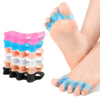 Silicone Finger Toe Protector Toe Separators Stretchers Straightener Bunion Protector Pain Relief Foot Care 5 Colors
