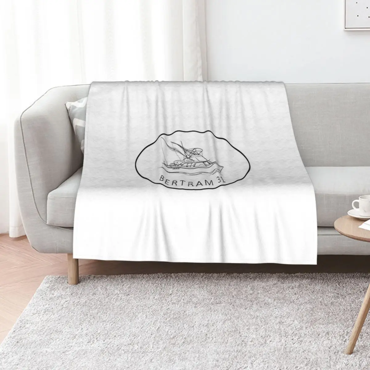 Bertram 31 Fly-bridge Throw Blanket All Season Soft Lightweight Blanket for Home