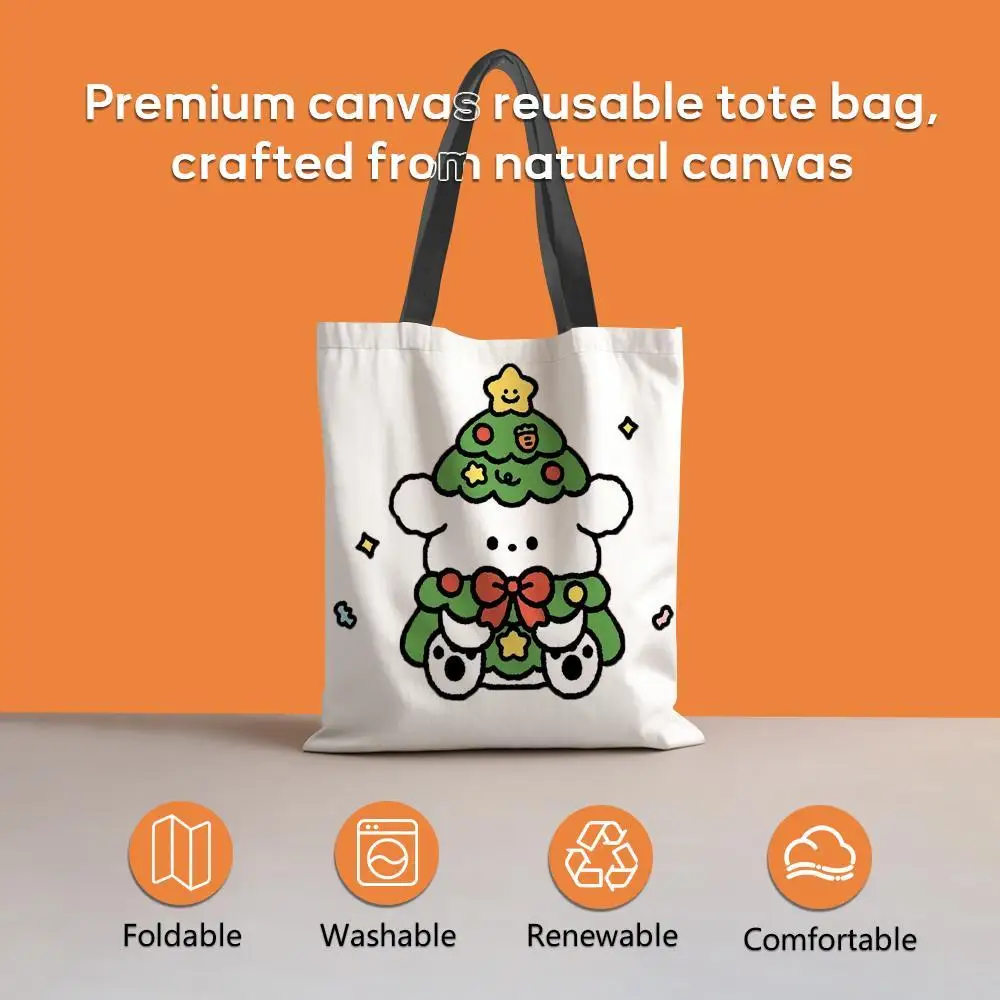 Women's Equality Day Storage Bags Canvas Tote Bag Large Capacity Shoulder Bag Eco-Friendly Reusable Casual Handbag