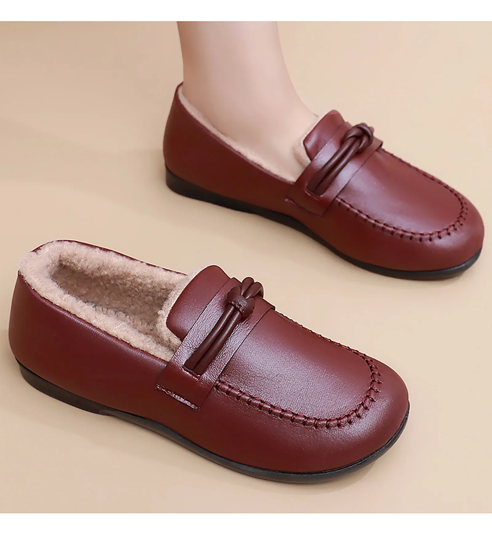 Damen-Winterschuhe, neue rutschfeste, wasserdichte Baumwollstiefel, beliebte modische Freizeit-Baumwollschuhe – Detail 14
