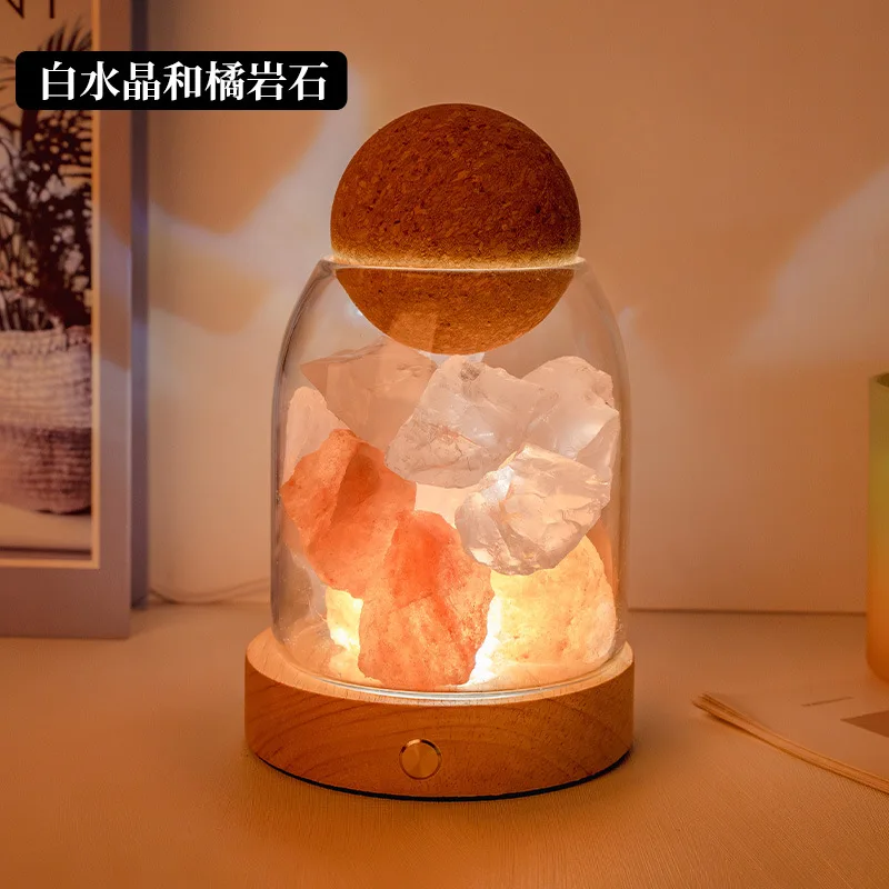 

Crystal Raw Stone, Fireless Aromatherapy Essential Oil, fragrance Expanding Stone, Indoor Small Night Light Decoration, Bedroom