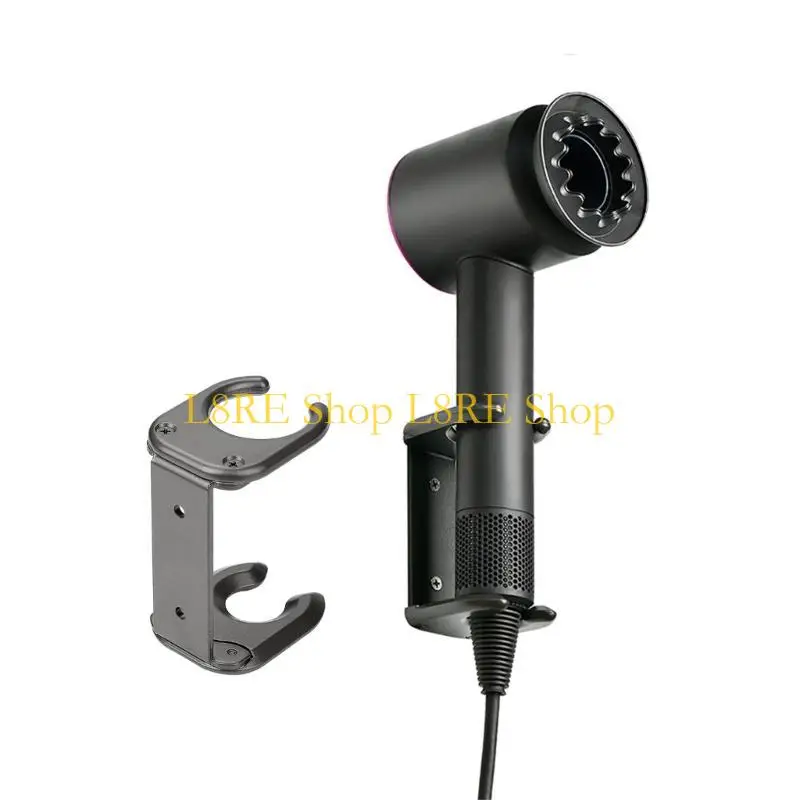 L8RE Space Saving Hair Dryer Holder Wall Bracket for Bathroom or Salon Organization