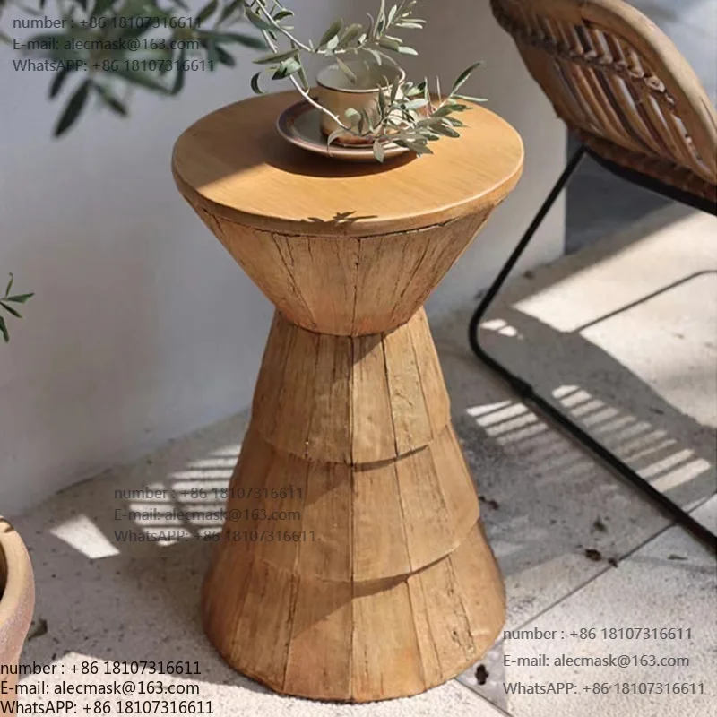 

Wooden side table magnesia coffee table for garden decoration and living room